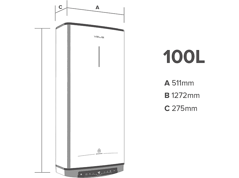 Termo eléctrico - Ariston Velis Pro Wifi 100, 1500 W, 8 bar, 100 l, Blanco — foto 5
