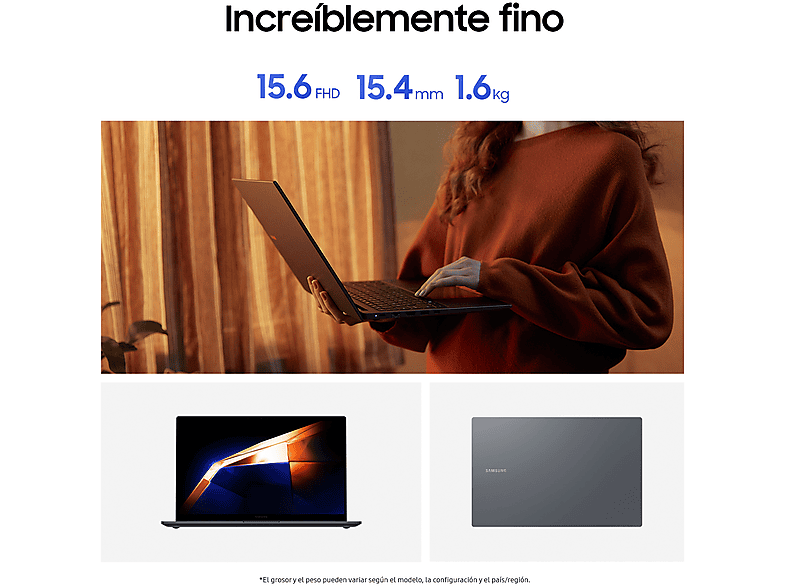 Portátil - Samsung Galaxy Book4, 15.6" FHD, Intel® Core™ i5-1335U, 16GB RAM, 512GB SSD, Intel® Graphics, W11H, Gris — foto 7