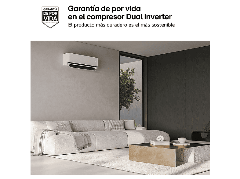 Aire acondicionado Split 1 x 1 - LG MAGNA09SX.SET, 2150 fg/h, Freeze Cleaning, Wi-Fi, Blanco — foto 4