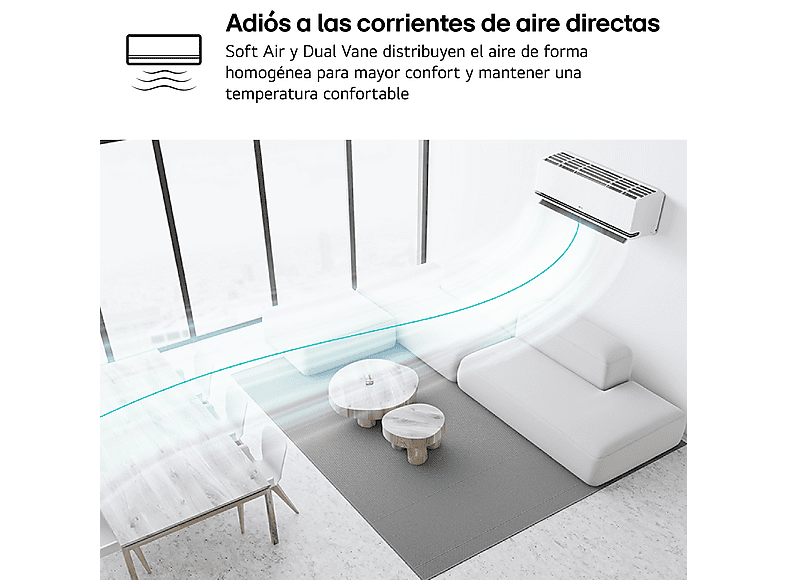 Aire acondicionado Split 1 x 1 - LG MAGNA09SX.SET, 2150 fg/h, Freeze Cleaning, Wi-Fi, Blanco — foto 5