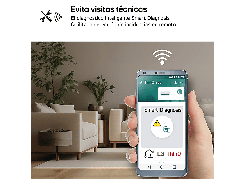 Aire acondicionado Split 1 x 1 - LG MAGNA09SX.SET, 2150 fg/h, Freeze Cleaning, Wi-Fi, Blanco — foto 10