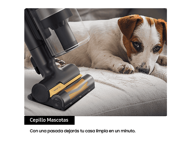 Aspirador escoba - Samsung VS15A60AGR5/WA Jet 65 Pet, 150 WA, Digital Inverter, 40 min, Sin cable, Silver — foto 4