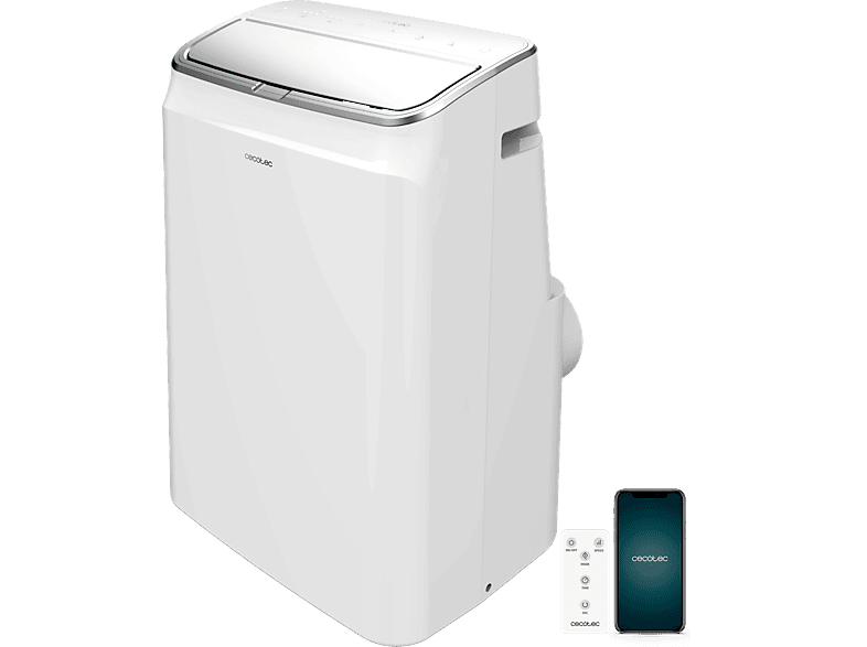 Aire acondicionado portátil - Cecotec ForceClima 12800 Soundless Heating Connected, 3024 fg/h, Bomba de calor, 5 modos, 3 veloc, Mando, Wi-Fi, Blanco — foto 1