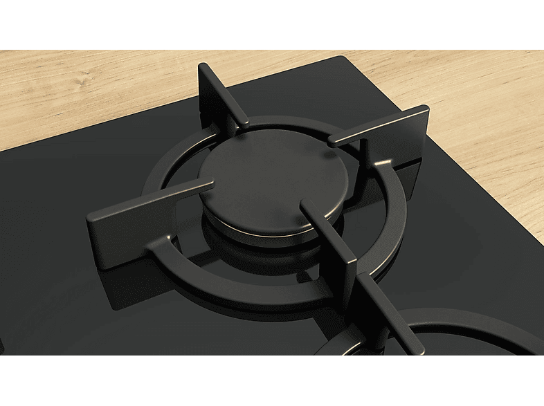 Placa de gas - Bosch PPP6A6I10, 4 zonas, 26 cm Zona grande, Gas natural, 59 cm, Negro — foto 6