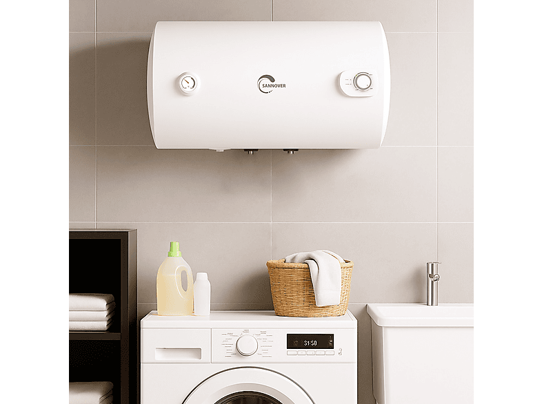 Termo eléctrico - Sannover Bypso Horizontal 100, blanco — foto 3