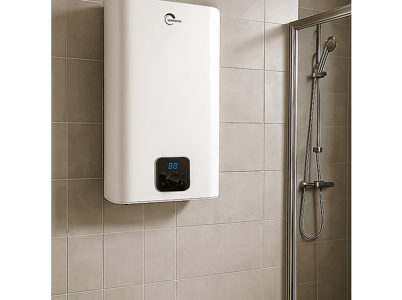 Termo eléctrico - Sannover Kimoro 100, blanco — foto 3
