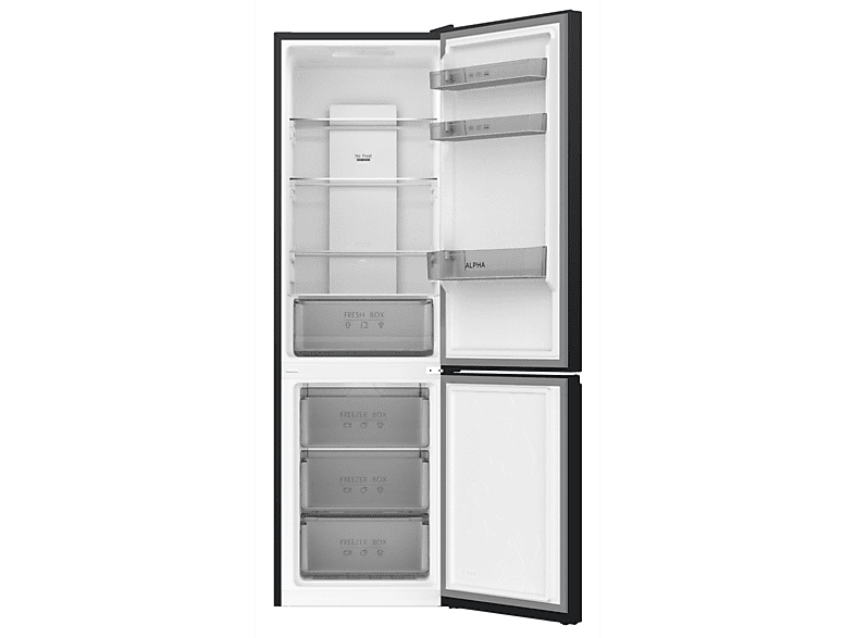 Frigorífico combi - Alpha Pegasus Elite-185, No Frost con Multi Airflow, AAT Fresh Technology, Altura 185 cm, Negro — foto 3