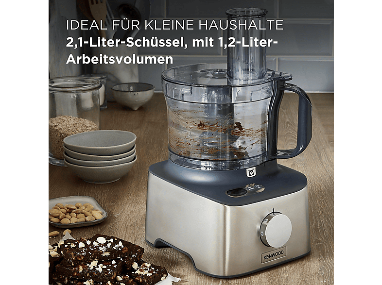 Procesador de alimentos - Kenwood FDM313S, 800 W, 2,1 l, Plata — foto 6
