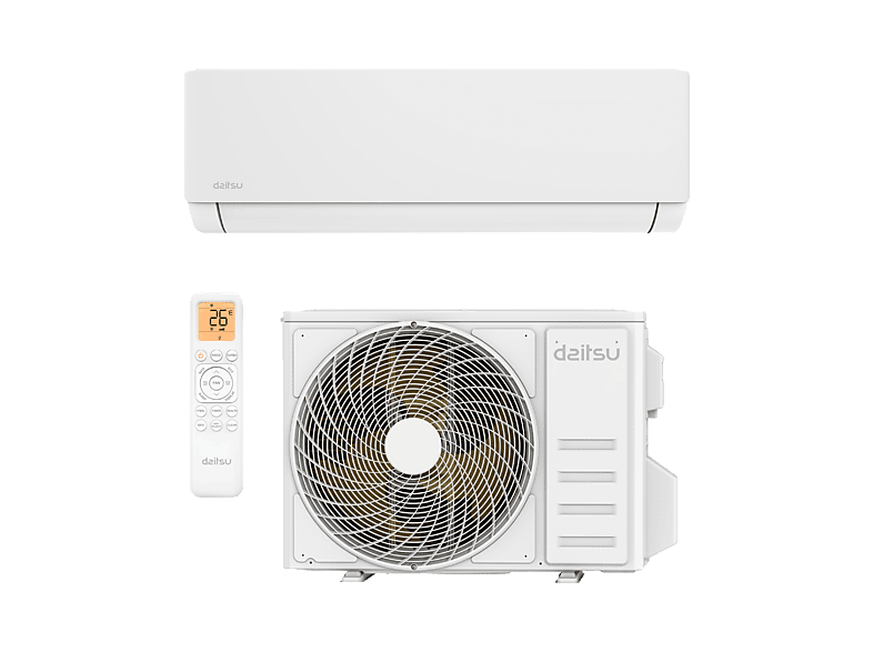 Aire acondicionado Split 1 x 1 - Daitsu 3NDA01705 Artic DS-12KZ, 3027 fg/h, Inverter, R32, Blanco