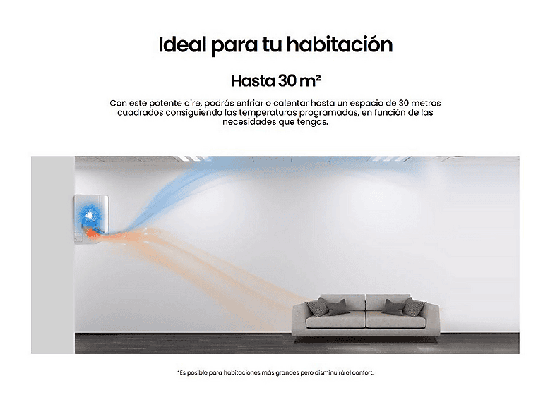 Split 1x1 - Infiniton SPLIT-A3502B, 11942 fg/h, Función Inverter, Blanco — foto 6