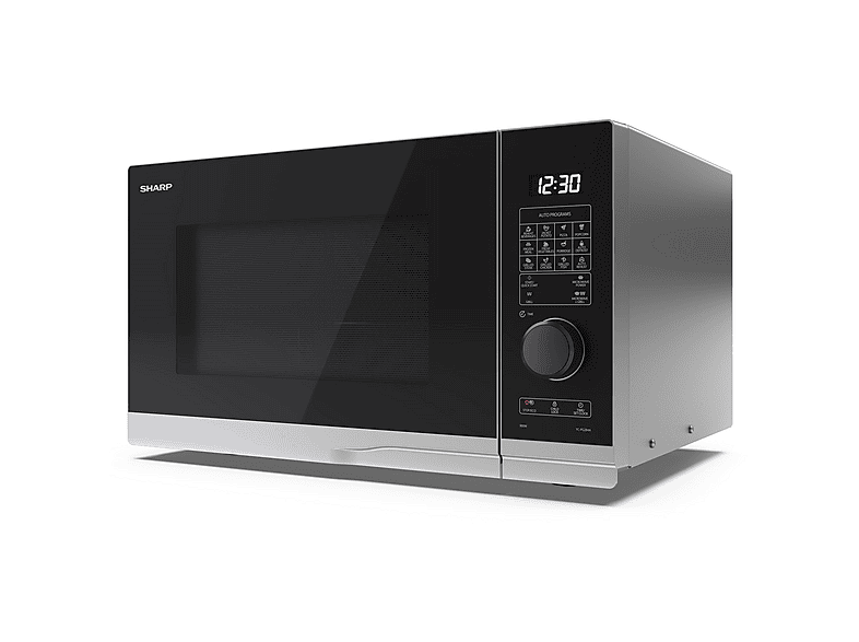Microondas libre instalación - Sharp YC-PG254AE-S, 900 W, 10 potencia, 25 l, Inox