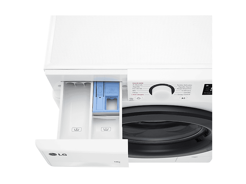 Lavadora carga frontal - LG F4WR5010A6W, 10 kg, 1400 rpm, 11 programas, AI Direct Drive™, Steam™, Blanco — foto 10