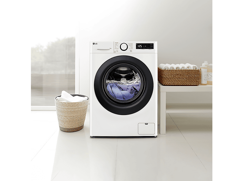 Lavadora carga frontal - LG F4WR5010A6W, 10 kg, 1400 rpm, 11 programas, AI Direct Drive™, Steam™, Blanco — foto 12