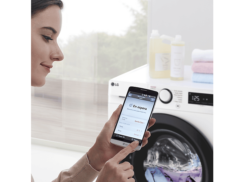 Lavadora carga frontal - LG F4WR5010A6W, 10 kg, 1400 rpm, 11 programas, AI Direct Drive™, Steam™, Blanco — foto 13