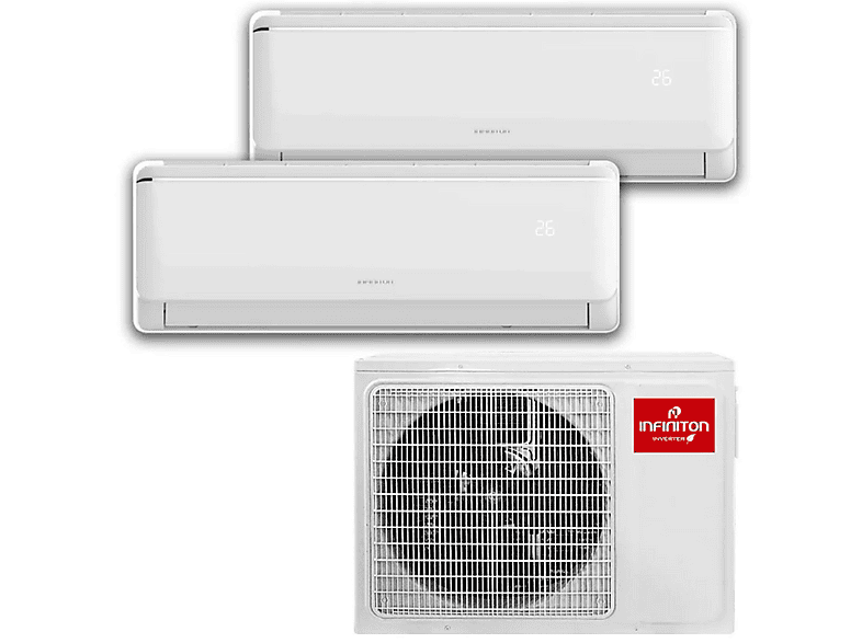 Split 2x1 - Infiniton MULTI-A323B, 12285 fg/h, Función Inverter, Blanco — foto 1
