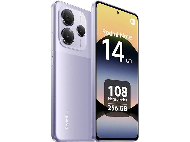 Móvil - Xiaomi Redmi Note 14 5G, Morado lavanda, 256 GB, 8 GB RAM, 6.67" AMOLED FHD+, MediaTek Dimensity 7025-Ultra, 5110 mAh — foto 2