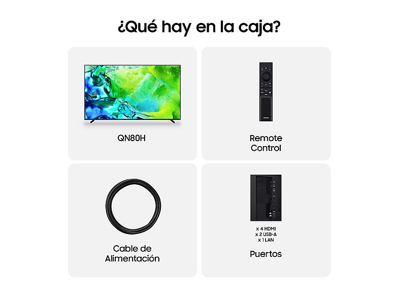 TV Neo QLED 65" - Samsung TQ65QN80HAUXXC, UHD 4K, NQ4 AI Gen2, Smart TV, Full AI, Wifi, Negro — foto 8