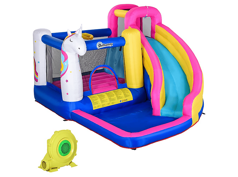 Castillo Inflable Infantil - Outsunny 342-027V90, a partir de 3 año(s), Multicolor