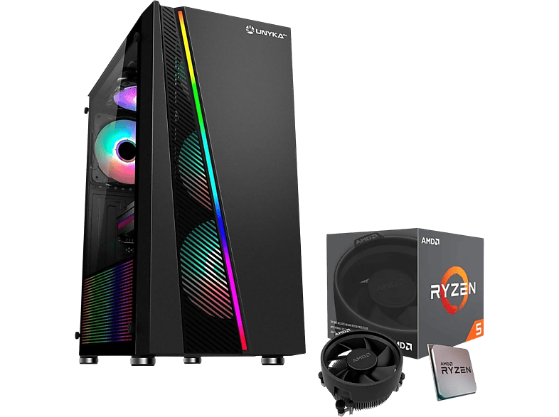 PC Gaming - Joybe Computers Gamin Pro Avanzado AMD RYZEN 5 5600G, 32 GB RAM, 1 TB SSD, Radeon™ RX Vega 7, Windows 11 Pro, Negro — foto 1