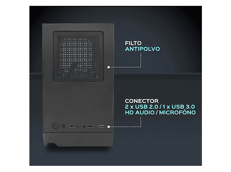 PC Gaming - Joybe Computers Gamin Pro Avanzado AMD RYZEN 5 5600G, 32 GB RAM, 1 TB SSD, Radeon™ RX Vega 7, Windows 11 Pro, Negro — foto 4