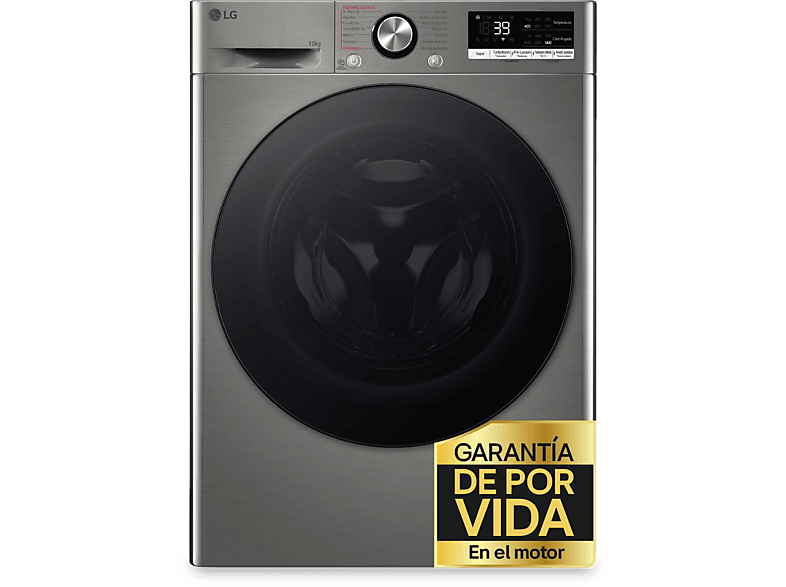 Lavadora carga frontal - LG F4WR7010AGS, Serie 700, 10 kg, 1400 rpm, 14 Programas, Steam™, Clase A-10%, Inox antihuellas — foto 1