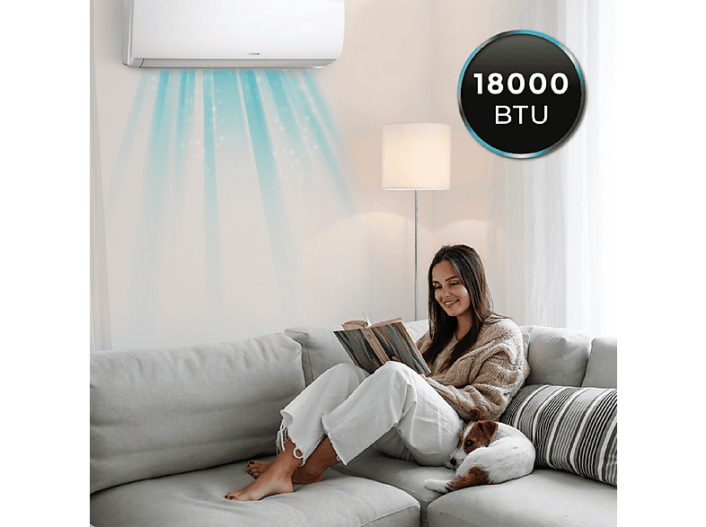 Split 1x1 - Cecotec 8183 SPLIT AIRCLIMA 18000 SMARTFRESH, 4500 fg/h, Función Inverter, Blanco — foto 5