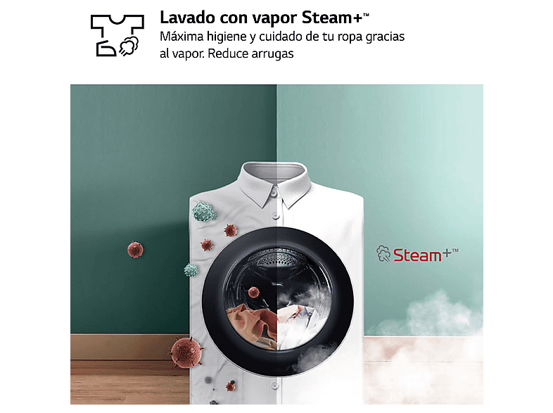 Lavadora secadora - LG F4DR9513A2W, 13 Kg + 7 Kg, 1400 rpm, 14 programas, AI Direct Drive™, TurboWash™360, Autodosificación, Blanco — foto 7