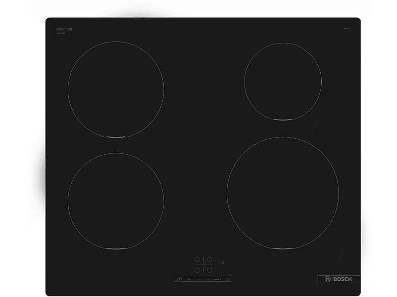 Encimera inducción - Bosch PUE611BB5E, 4 zonas, 592 mm, Negro