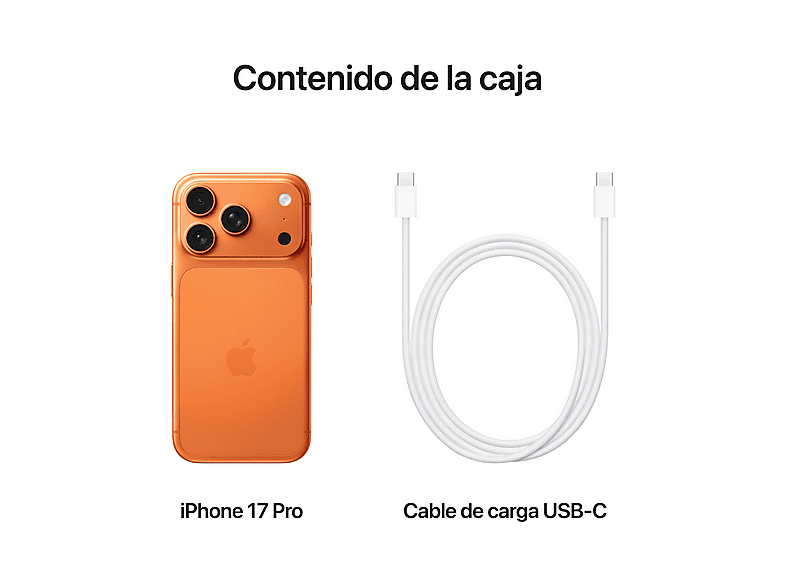 Smartphone - Apple iPhone 17 Pro, Naranja cósmico, 512 GB, 5G, 6.3" OLED Super Retina XDR, Chip A19 Pro, iOS — foto 8