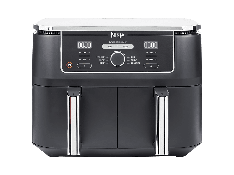 Freidora de aire - Ninja AF400EU FREI AIRE 6EN1 DOBLE 9.5L, 2470 W, Negro