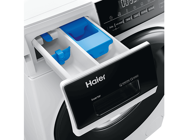 Lavadora carga frontal - Haier I-Pro Series 3 HW90-BP14939-S, 9kg, 1400rpm, Función Vapor, Motor Inverter BPM, Antibacterias, Blanco — foto 7