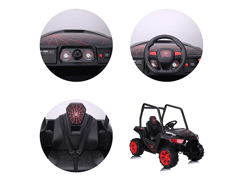 Coche eléctrico - Chipolino BUGGY SPIDER Negro — foto 4