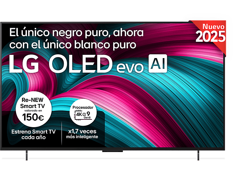 TV OLED 42" - LG OLED42C55LA, OLED 4K, Procesador Inteligente α9 AI Processor 4K Gen8, Smart TV, DVB-T2 (H.265), Negro — foto 1