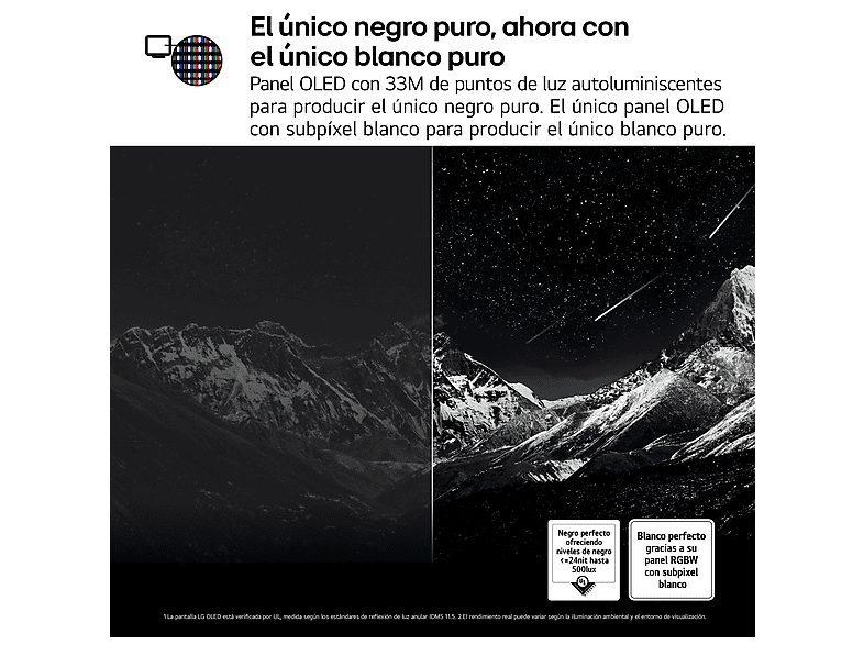 TV OLED 42" - LG OLED42C55LA, OLED 4K, Procesador Inteligente α9 AI Processor 4K Gen8, Smart TV, DVB-T2 (H.265), Negro — foto 4