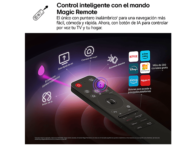 TV OLED 42" - LG OLED42C55LA, OLED 4K, Procesador Inteligente α9 AI Processor 4K Gen8, Smart TV, DVB-T2 (H.265), Negro — foto 10