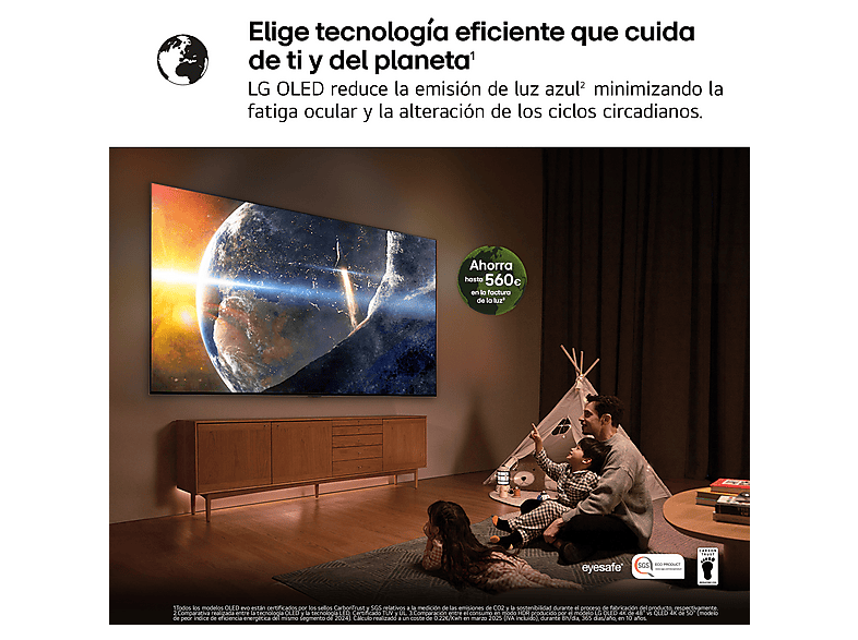 TV OLED 42" - LG OLED42C55LA, OLED 4K, Procesador Inteligente α9 AI Processor 4K Gen8, Smart TV, DVB-T2 (H.265), Negro — foto 14