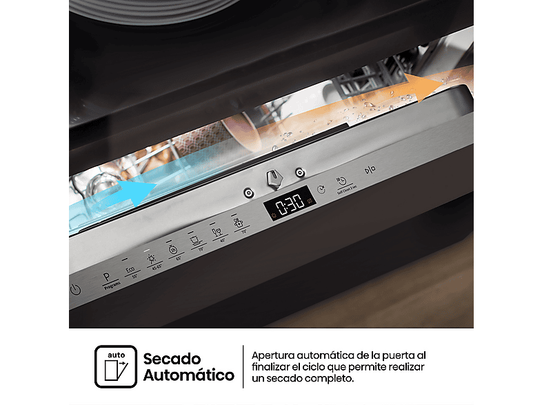 Lavavajillas integrable - Hisense HV16D5, 16 servicios, 6 programas, 59.8 cm, Cestas flexibles, Tres programas, Sin Panelar — foto 4