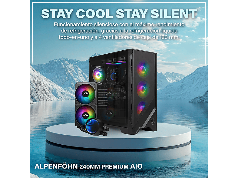 Pack PC gaming - Hyper Byte Gen2 Gaming | completo set PC, AMD Ryzen 7 5700G, 16 GB RAM, 1000 GB SSD, Radeon™ RX Vega 8, Windows 11 Pro, negro — foto 3