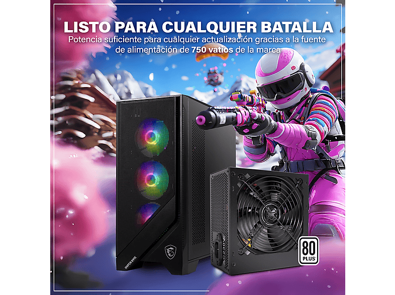 Pack PC gaming - Hyper Byte Gen2 Gaming | completo set PC, AMD Ryzen 7 5700G, 16 GB RAM, 1000 GB SSD, Radeon™ RX Vega 8, Windows 11 Pro, negro — foto 7