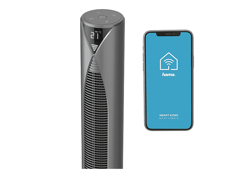 Ventilador de torre - Hama 00176595, 45 W, 3 velocidades, Negro — foto 6