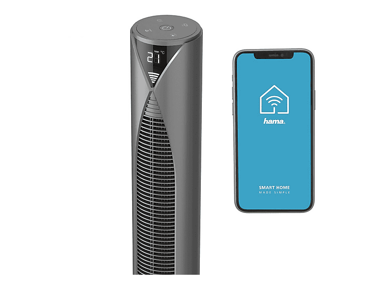 Ventilador de torre - Hama 00176595, 45 W, 3 velocidades, Negro — foto 8
