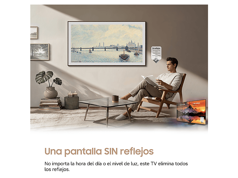 TV Neo QLED 75" - Samsung The Frame Pro TQ75LS03HWUXXC, QLED Mini Led 4K, NQ4 AI Gen3 Processor, Smart TV, Tecnología Sin Reflejos, Full AI, Negro — foto 11