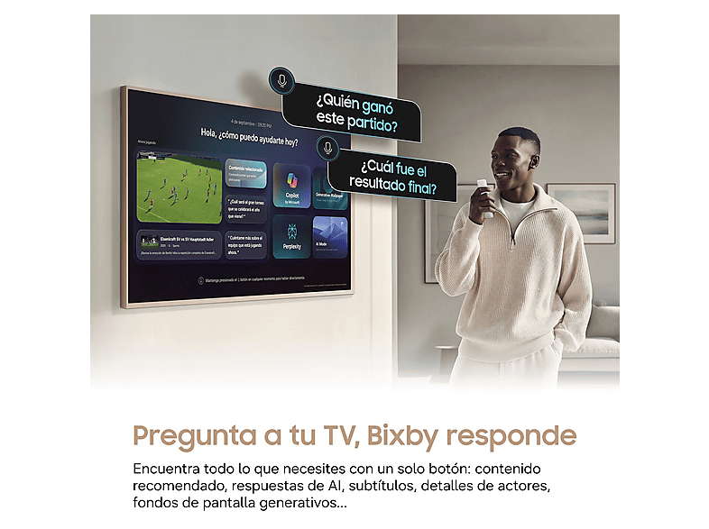 TV Neo QLED 75" - Samsung The Frame Pro TQ75LS03HWUXXC, QLED Mini Led 4K, NQ4 AI Gen3 Processor, Smart TV, Tecnología Sin Reflejos, Full AI, Negro — foto 13