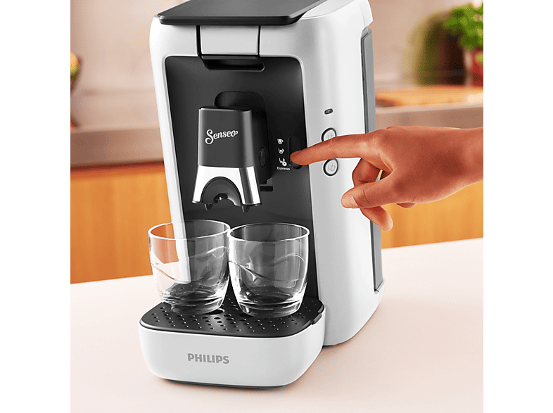 Cafetera de cápsulas - Philips CSA260/10, 1 bar, 1450 W, Blanco — foto 4