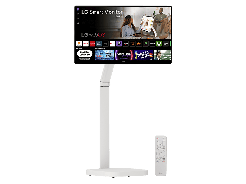 TV LED 32" - LG Smart Monitor Swing 32U889SA-W, UHD 4K, Táctil, Smart TV, IPS, USB Tipo-C, webOS 24, Blanco — foto 1