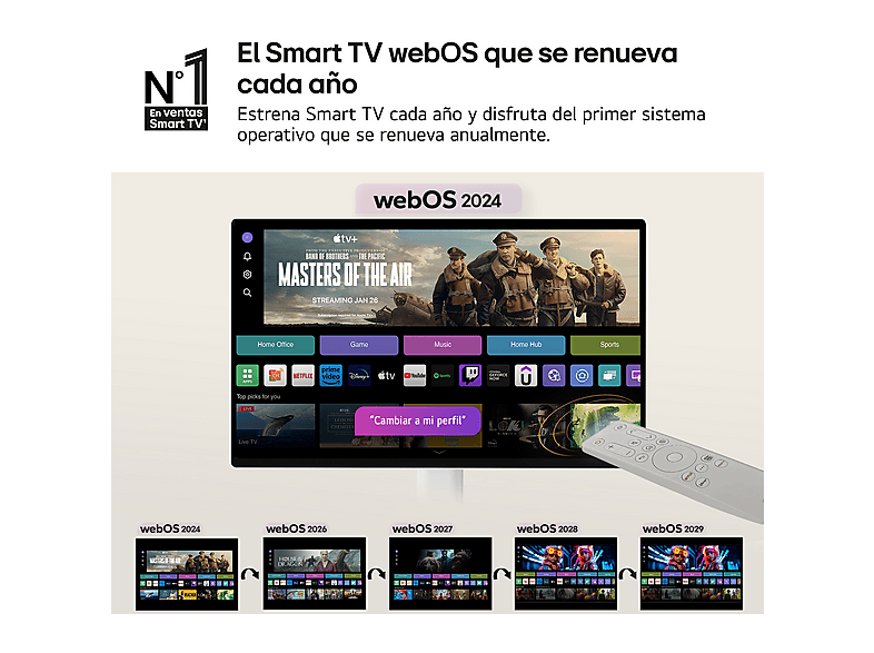 TV LED 32" - LG Smart Monitor Swing 32U889SA-W, UHD 4K, Táctil, Smart TV, IPS, USB Tipo-C, webOS 24, Blanco — foto 8