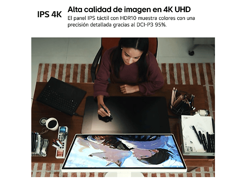TV LED 32" - LG Smart Monitor Swing 32U889SA-W, UHD 4K, Táctil, Smart TV, IPS, USB Tipo-C, webOS 24, Blanco — foto 11