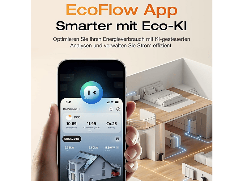 Kit solar - Ecoflow STREAM Ultra 1,92 kWh con STREAM Pro, cable, 2300 W — foto 2