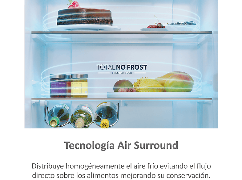 Frigorífico combi - Haier Series 5 HTR5720ENMG, No Frost, 201 cm, 483 l, My Zone, Humidity Zone, Plata — foto 11