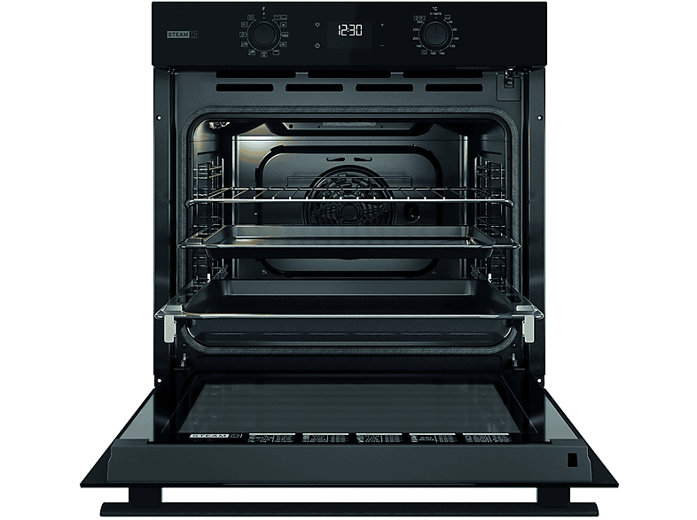 Horno - Whirlpool OMSR58RU1SB, Multifunción, Pirolítico e hidrolítico,71 l, 59.5 cm, Función Vapor, Smart Clean, Cook3, Negro — foto 3